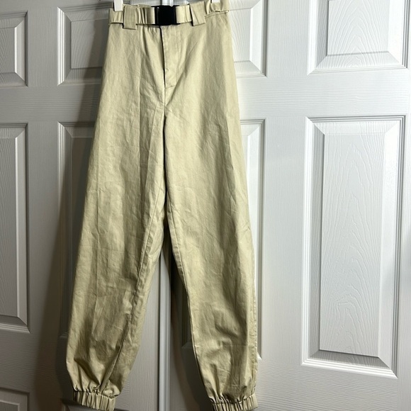 Oh Polly Light Tan Stretch Pants Jogger US 4 - Picture 1 of 8
